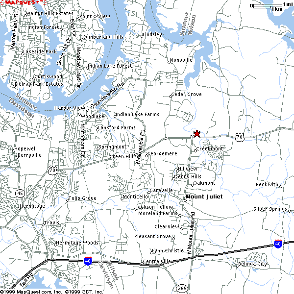 Superior Music - Mt. Juliet Location Map